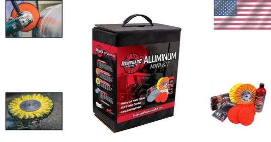 Effortless Aluminum Polishing Kit with Buffing Wheels & Rebel Pro Red Polish