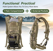 Load image into Gallery viewer, 3L Tactical Hydration Pack - High-Durability Nylon Daypack for Hiking &amp; Biking