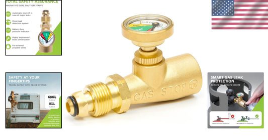 Effortlessly Installable Propane Gauge with Shut-Off – UL Listed Quality