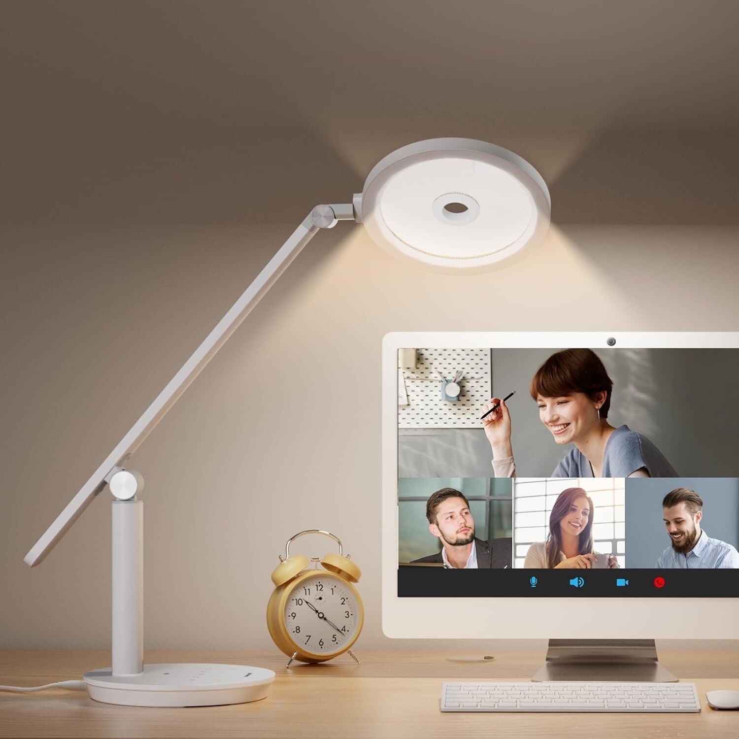 Modern Touch-Controlled Desk Lamp with Adjustable Arm - Eye-Friendly Lighting