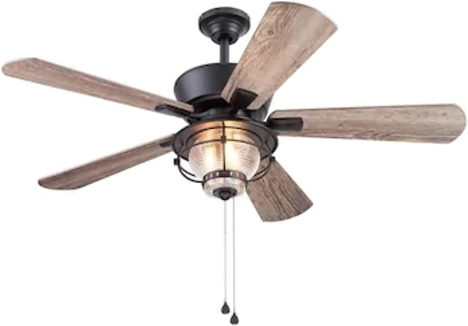Bronze 5-Blade Ceiling Fan with Remote Control Capability and LED Light Kit