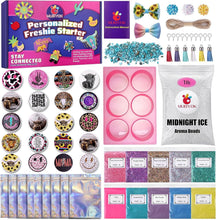 Load image into Gallery viewer, Ultimate Car Freshie Making Kit: Scented Aroma Beads &amp; 3-Inch Molds Included