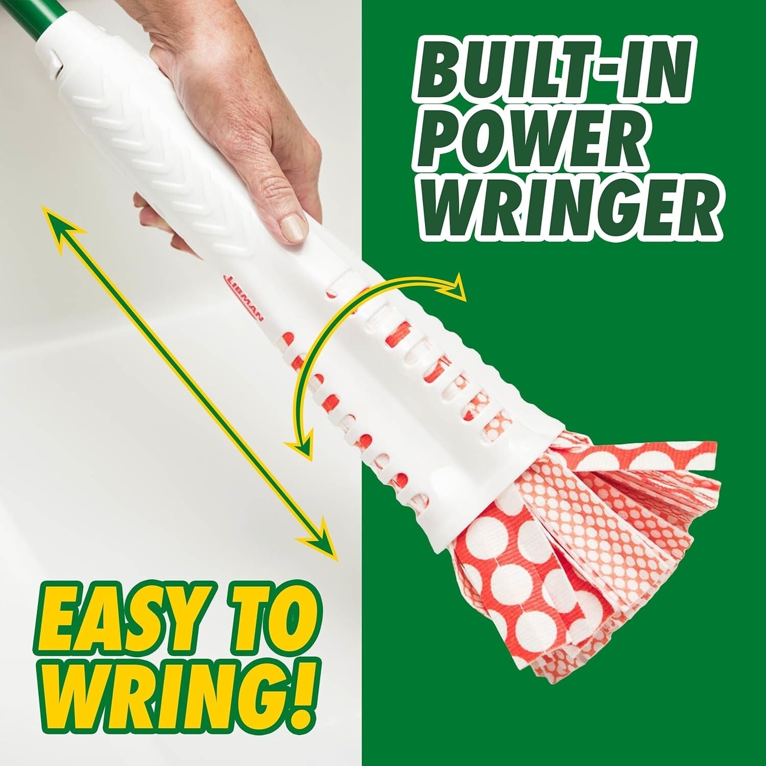 Eco-Friendly Wonder Mop Duo with Easy Wring & 3 Replacement Heads Included