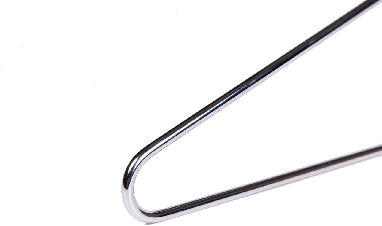 60 Heavy Duty Metal Hangers with Polished Chrome Finish for Ultimate Durability