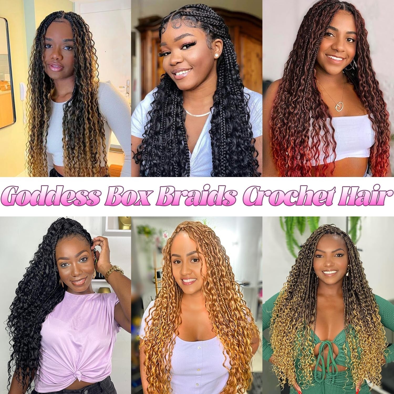 Goddess Boho Box Braids Crochet Hair - 30 Inch, 8 Packs for Effortless Style