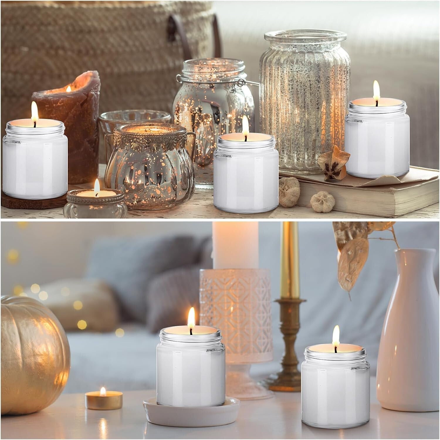 Elegant 4 oz Clear Glass Jars - 48 Count Leak-Proof & Stylish Storage Solution