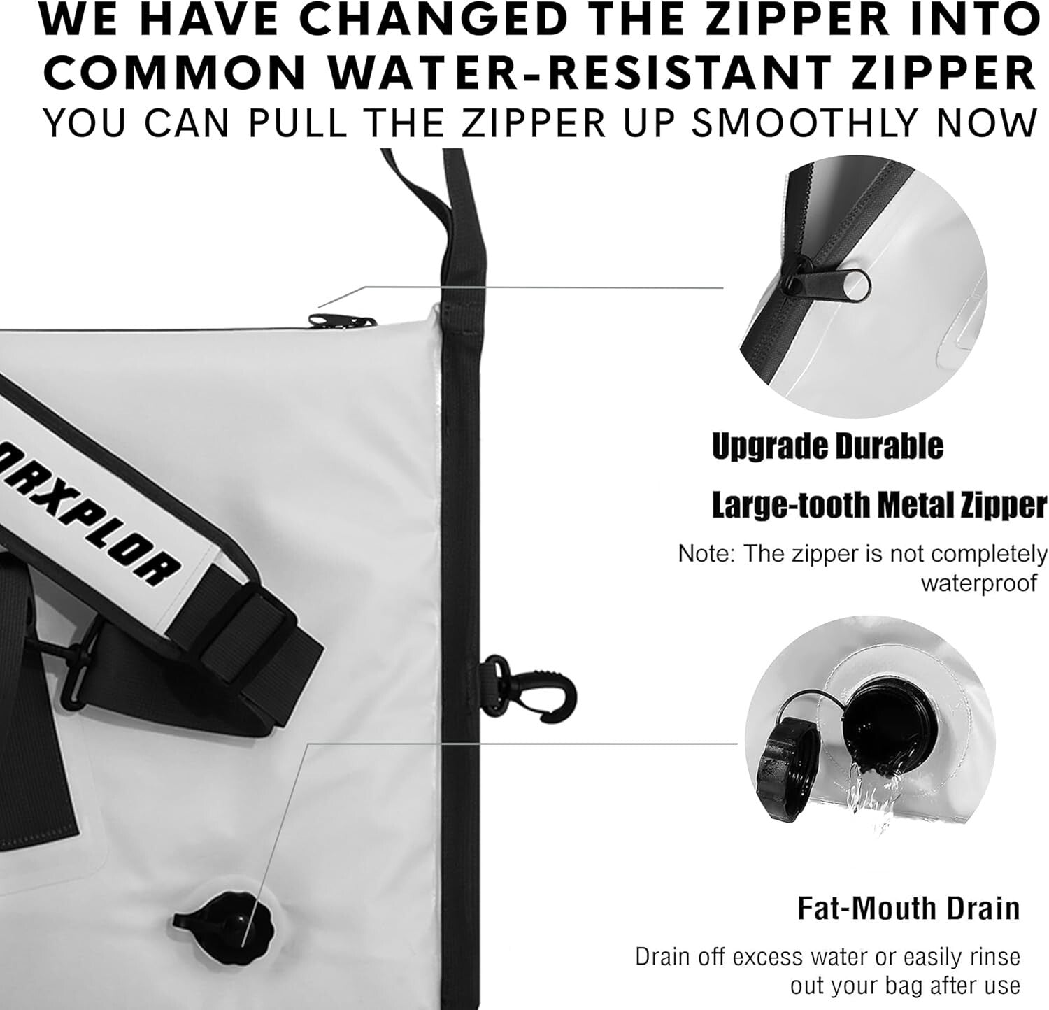 Durable Fishing Cooler Bag with Easy-Clean Drain Plug - Compact & Convenient