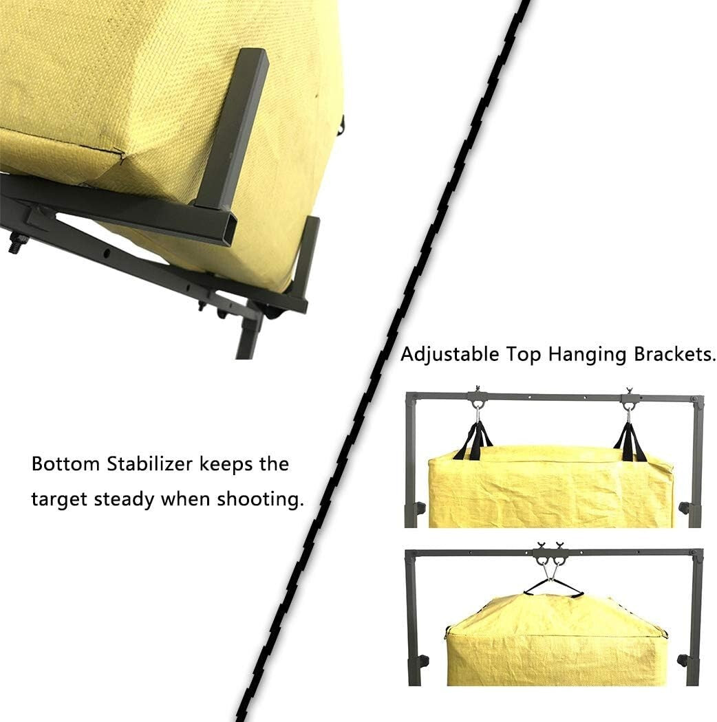 Adjustable Steel Archery Target Stand - Perfect for Uneven Grounds & Bag Targets