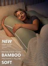 Load image into Gallery viewer, 55-Inch U-Shaped Pregnancy Pillow with Soft Cooling Cover for Maternity Needs