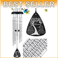 Load image into Gallery viewer, Aluminum Sympathy Wind Chimes with Soothing Notes - Thoughtful Memorial Gift