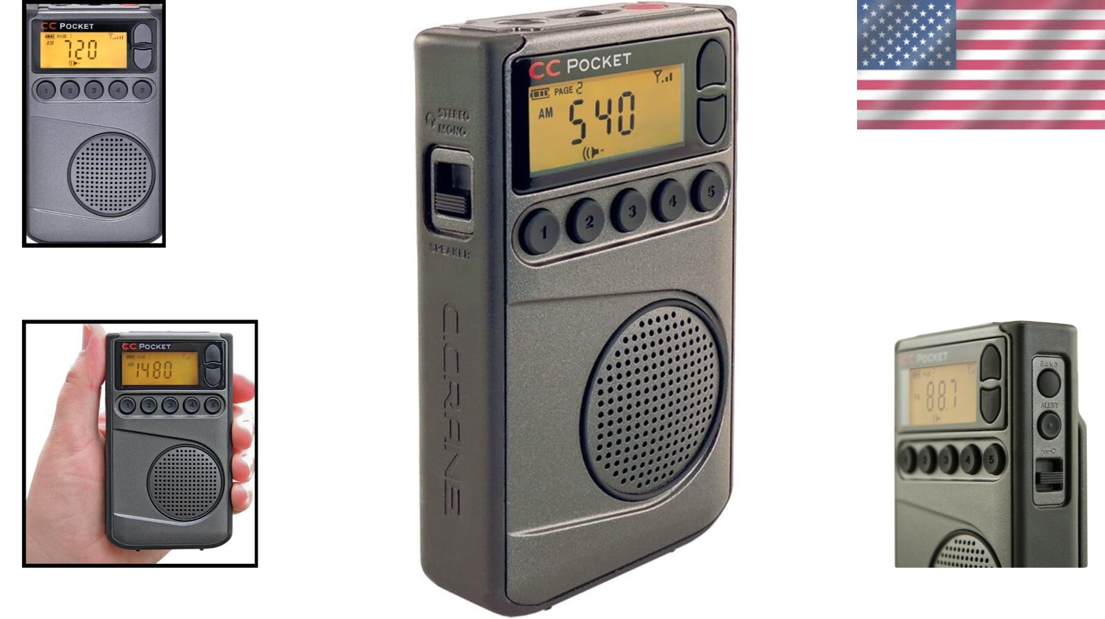 Versatile Black Pocket Radio with NOAA, Sleeptimer & Clip - Travel Essential