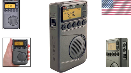 Versatile Black Pocket Radio with NOAA, Sleeptimer & Clip - Travel Essential
