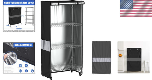 600D Heavy-Duty Waterproof Dustproof Rack Cover with Zipper - 48"W x 24"D x 72"H