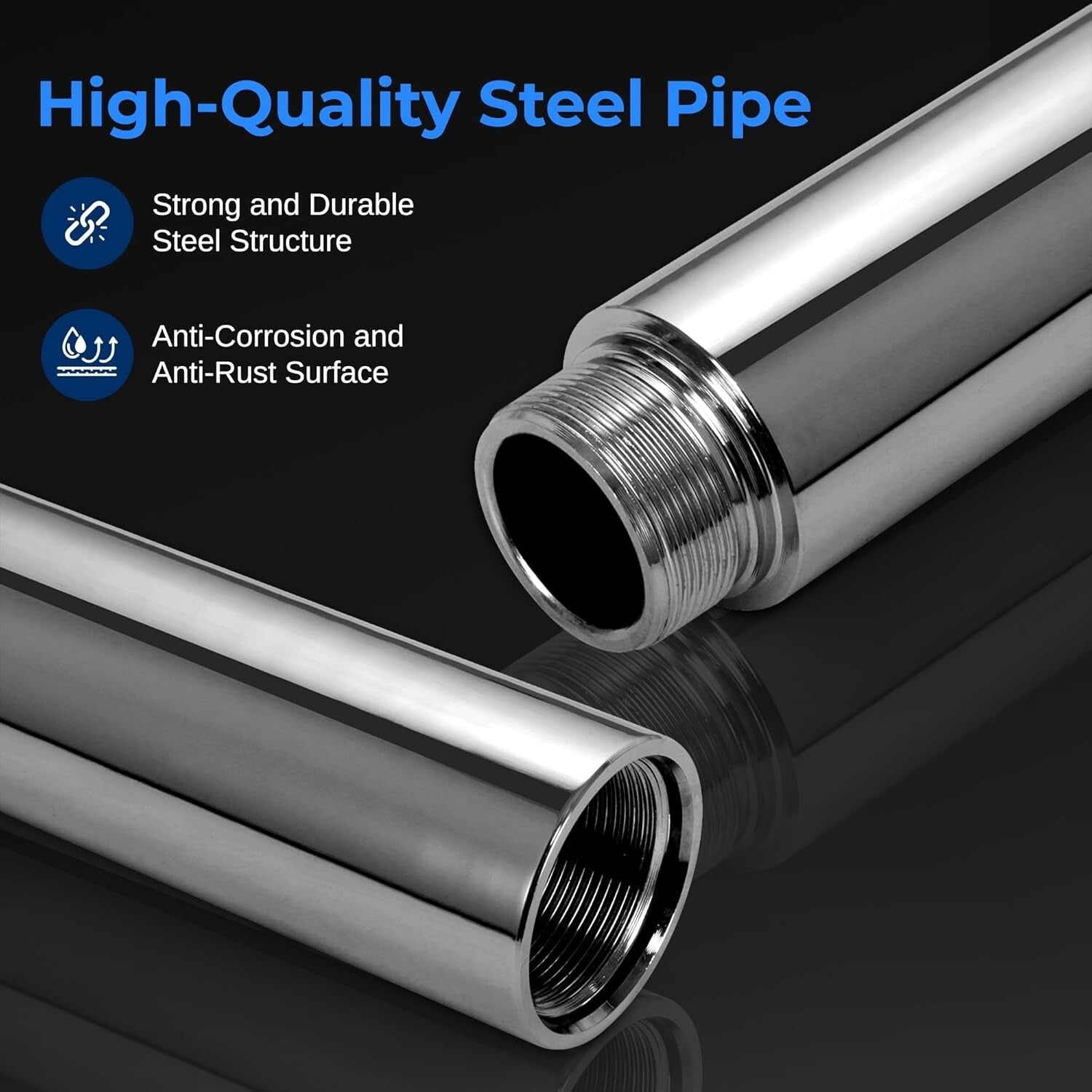 Adjustable Dance Pole for Fitness - Elegant Chrome Finish, Perfect for Parties