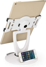 Load image into Gallery viewer, Adjustable Height Tablet Stand with Central Pivot - for Retail Kiosks &amp; Offices
