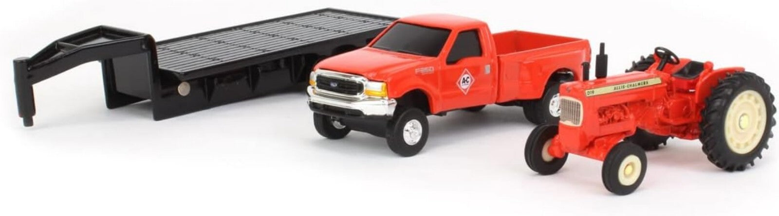 1/64 Scale Allis Chalmers D19 Tractor with Ford F350 & 5th Wheel Trailer Set