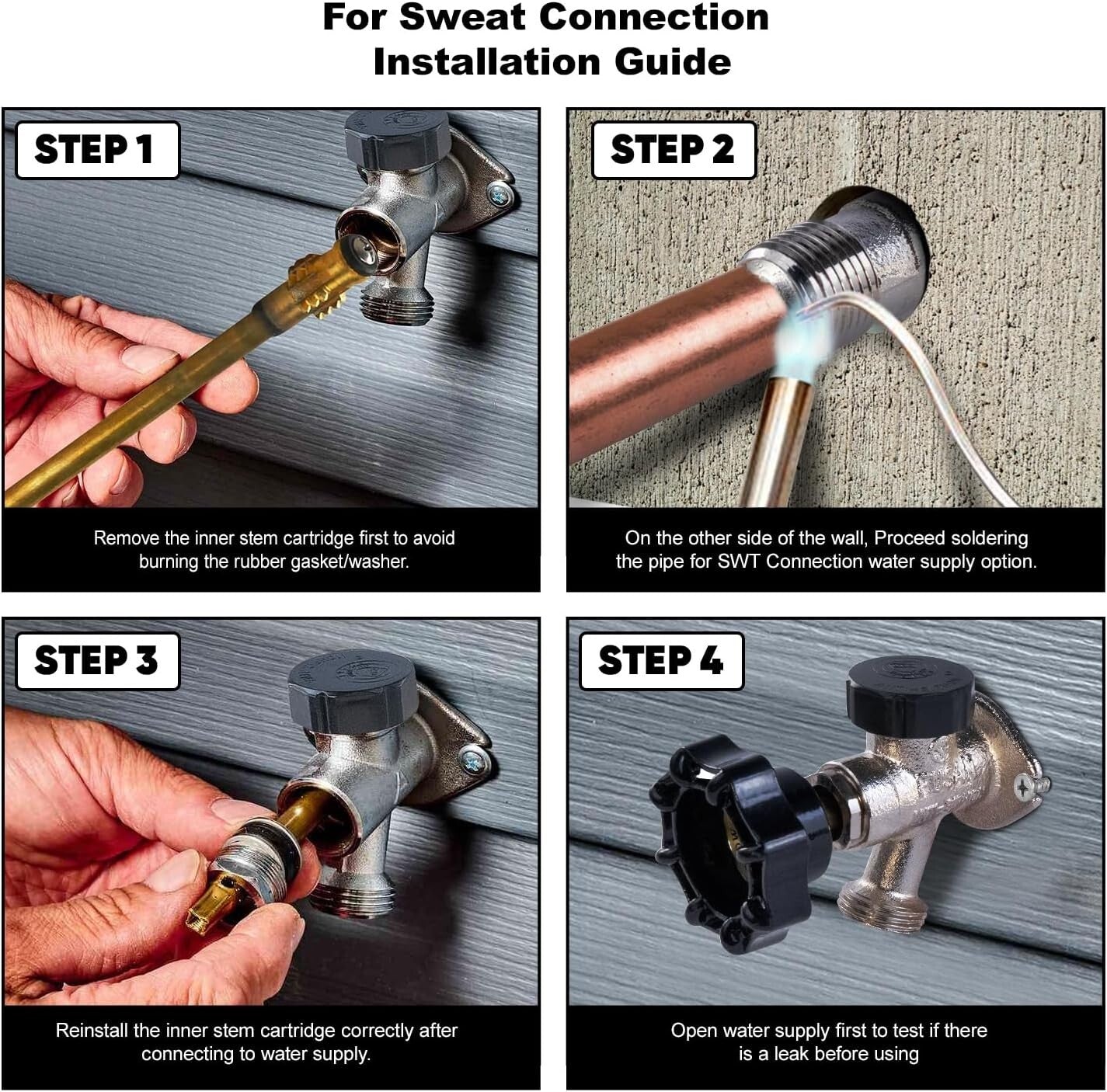Frost-Free 10'' Chrome Plated Brass Sillcock with Vacuum Breaker - Anti-Siphon