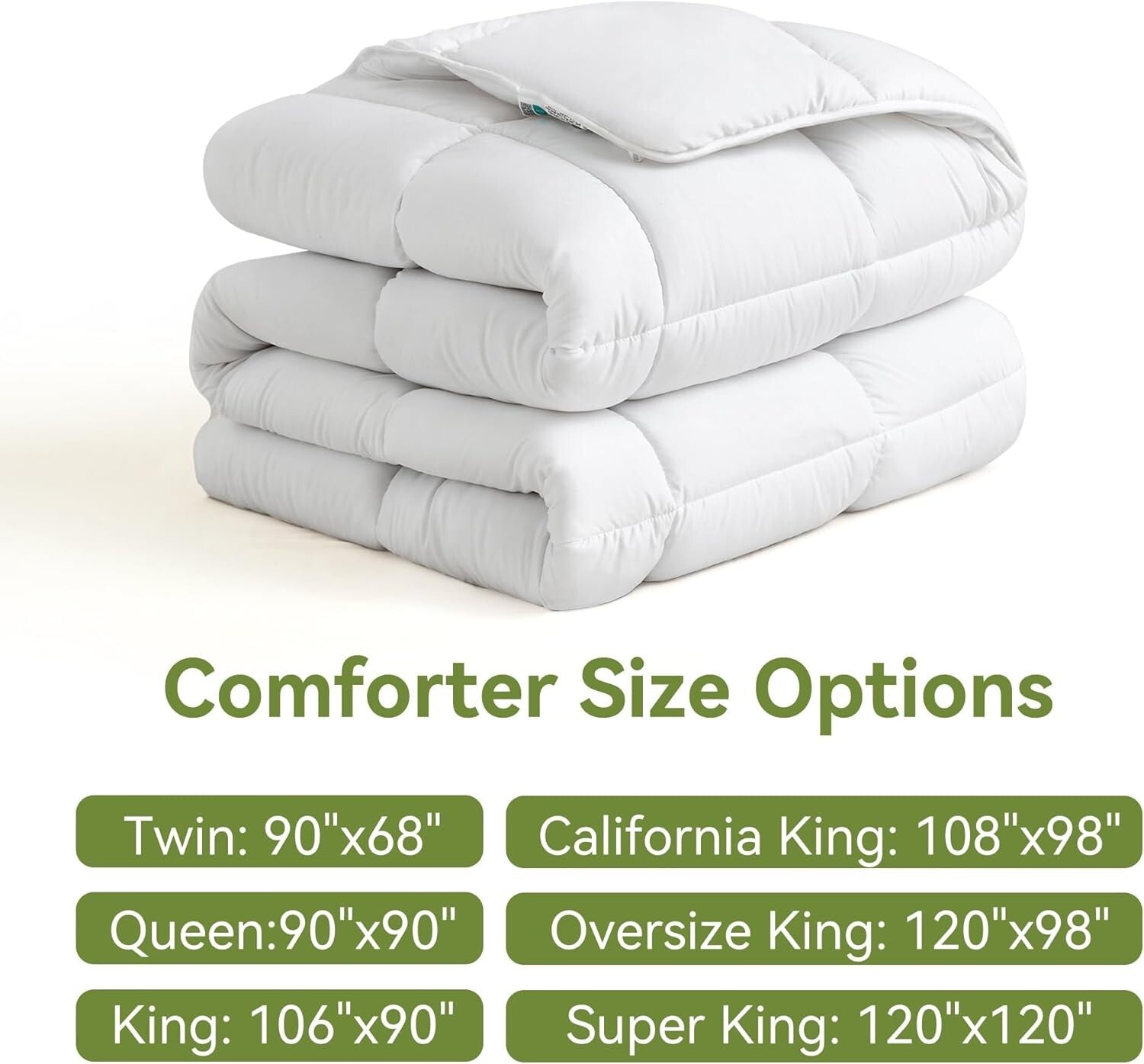 120x98 All-Season Polyester Comforter, Soft Double Brushed for Ultimate Comfort