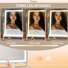 Load image into Gallery viewer, Modern LED Makeup Mirror with 10X Magnification - USB and Smart Touch Features