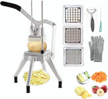 Load image into Gallery viewer, Heavy-Duty Stainless Steel Vegetable Dicer with Push Handle &amp; Easy Clean Design