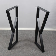 Load image into Gallery viewer, Heavy-Duty 35'' Rustic K-Shape Table Legs - Ideal for Industrial Style Furniture
