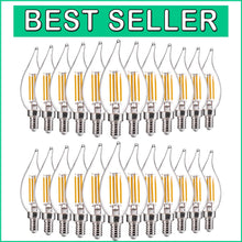 Load image into Gallery viewer, Elegant 24 Pack Dimmable E12 LED Chandelier Bulbs - 40W Incandescent Equivalent