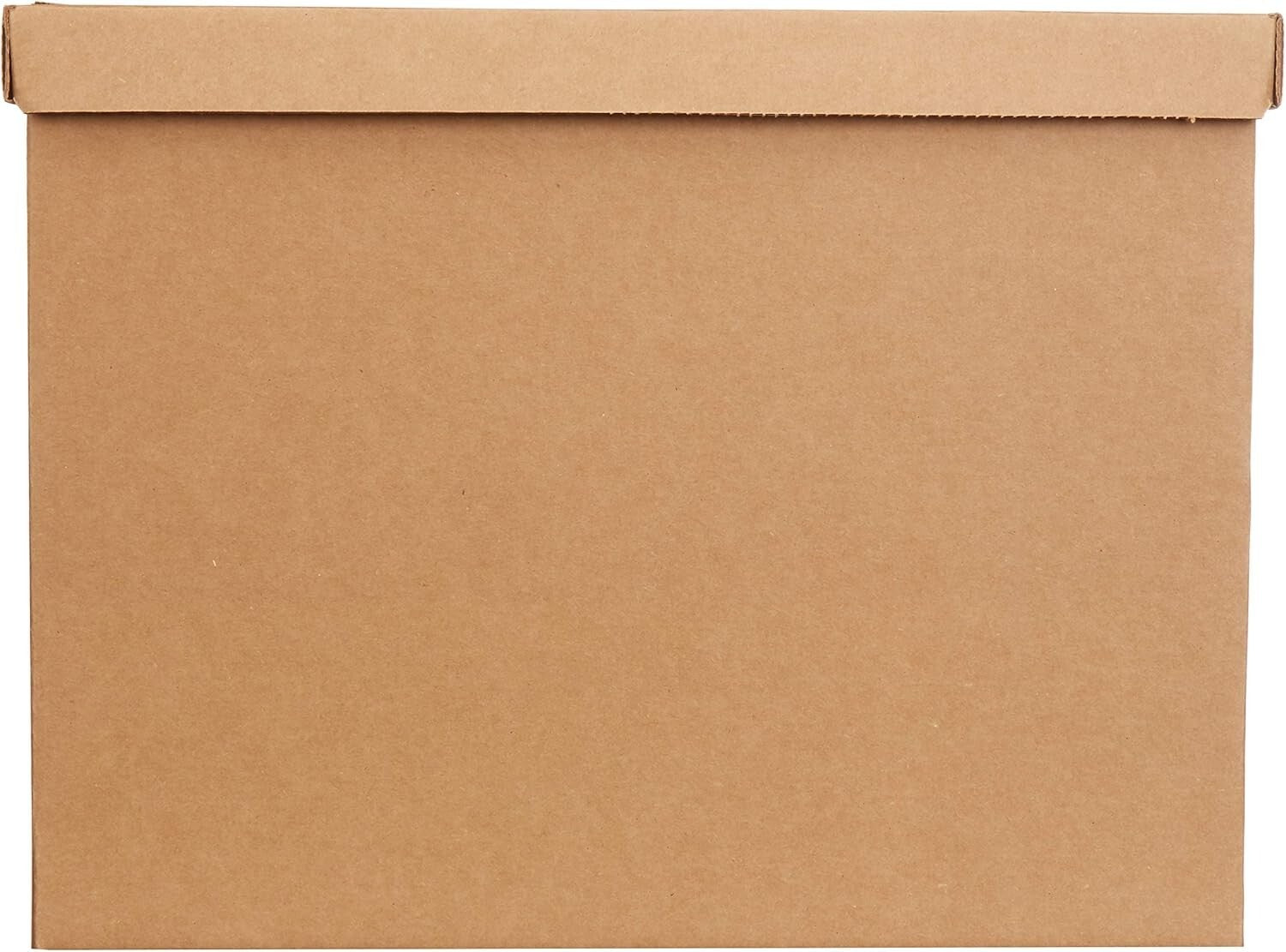 Versatile 20-Pack Cardboard Packing Boxes with Handles - Space-Saving Solution
