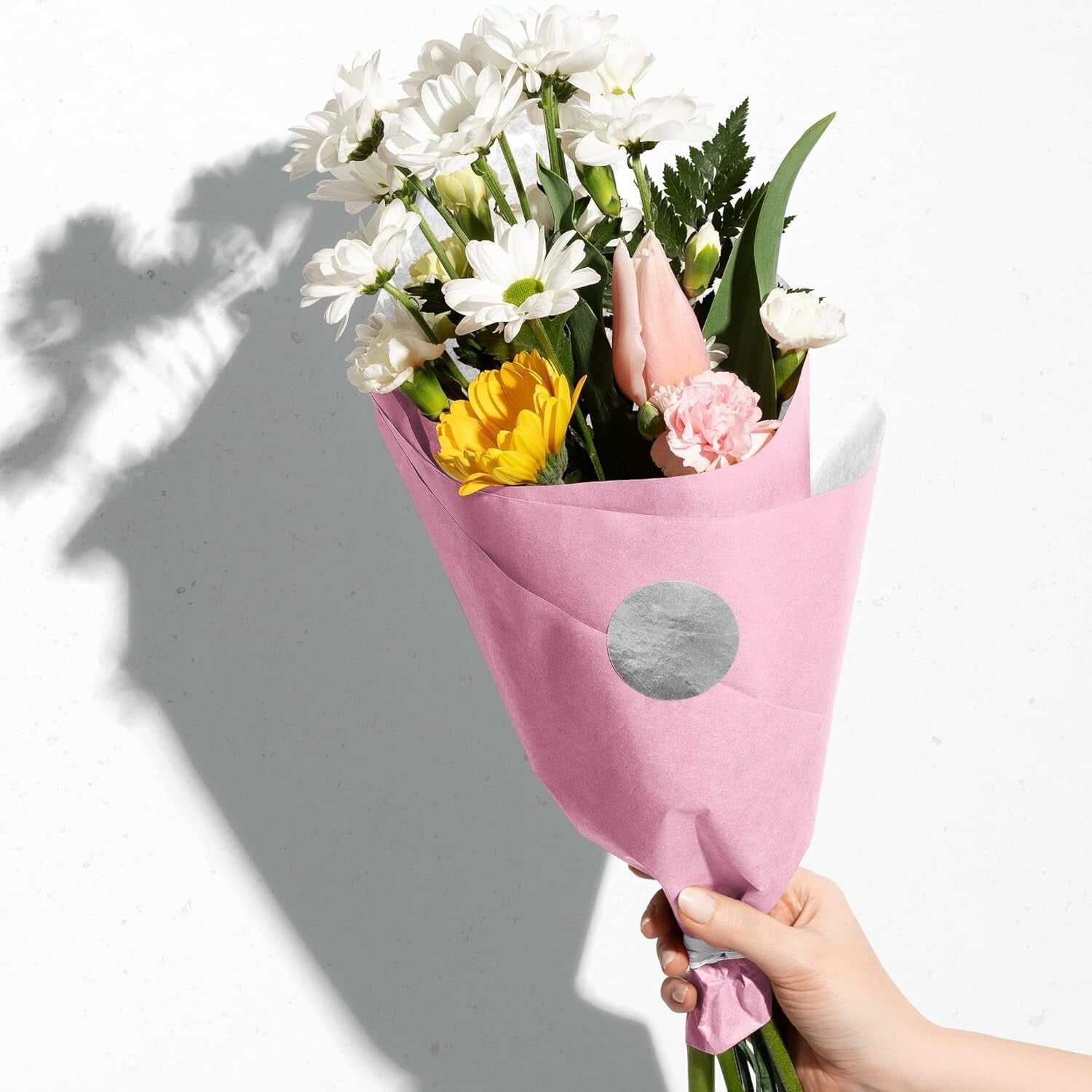 Bulk Pastel Pink 480-Sheet Recycled Tissue Paper, 20" x 30" Eco-Friendly Sheets