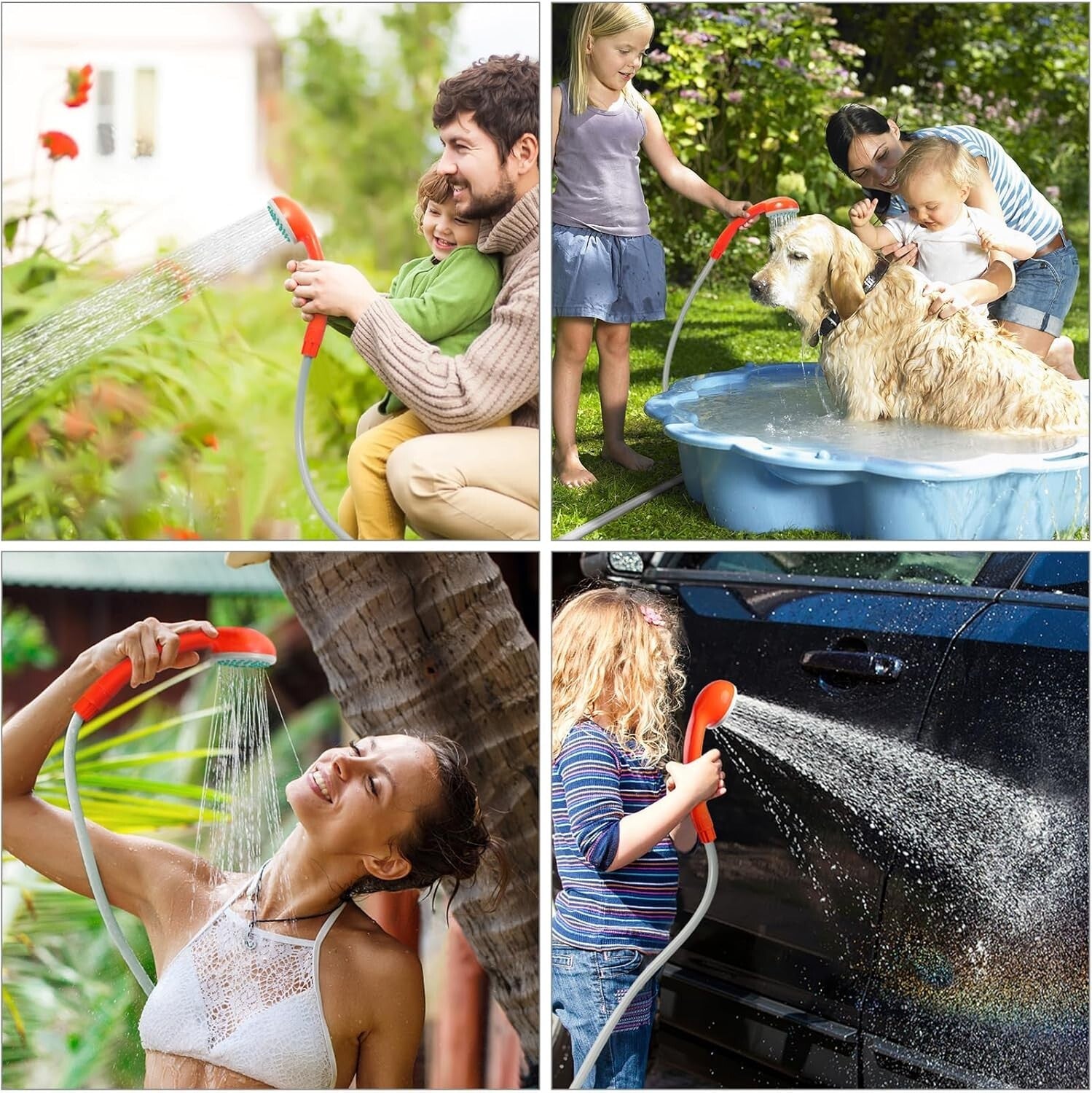 Portable Camp Shower with Rechargeable Battery - Ideal for Outdoor Adventures