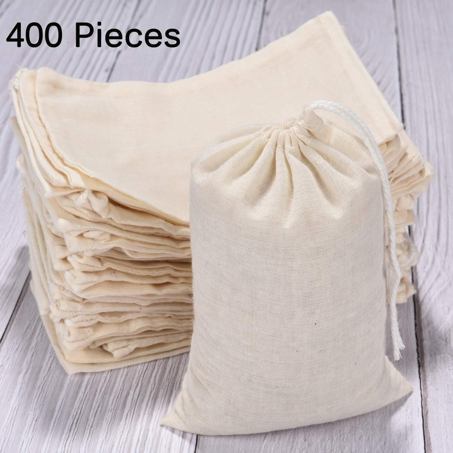 Customizable 400 Pack of 6x4 Inch Drawstring Bags - Perfect for Organizing