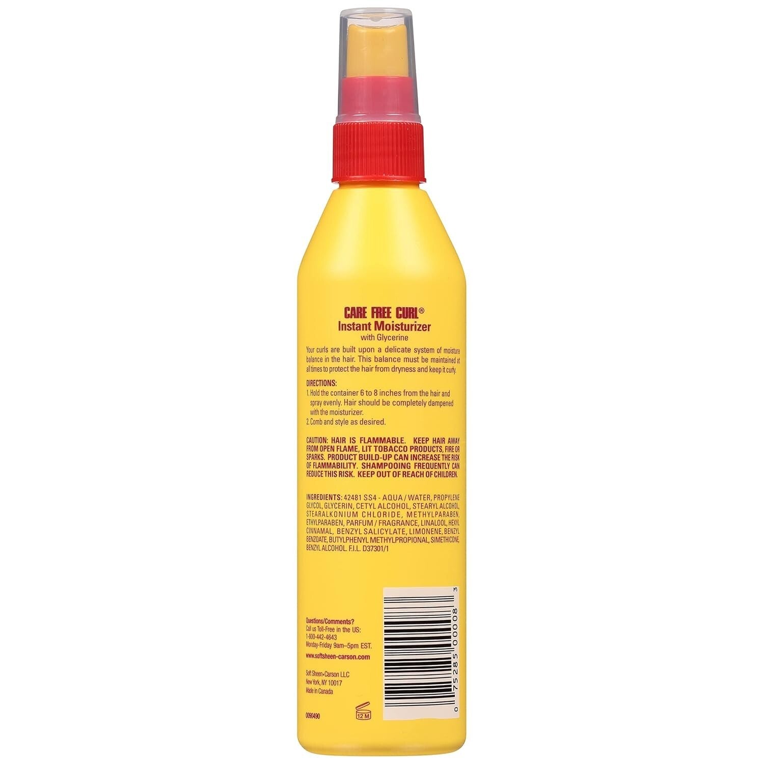 Care Free Curl Instant Moisturizer - Hydrating Spray with Glycerin & Protein