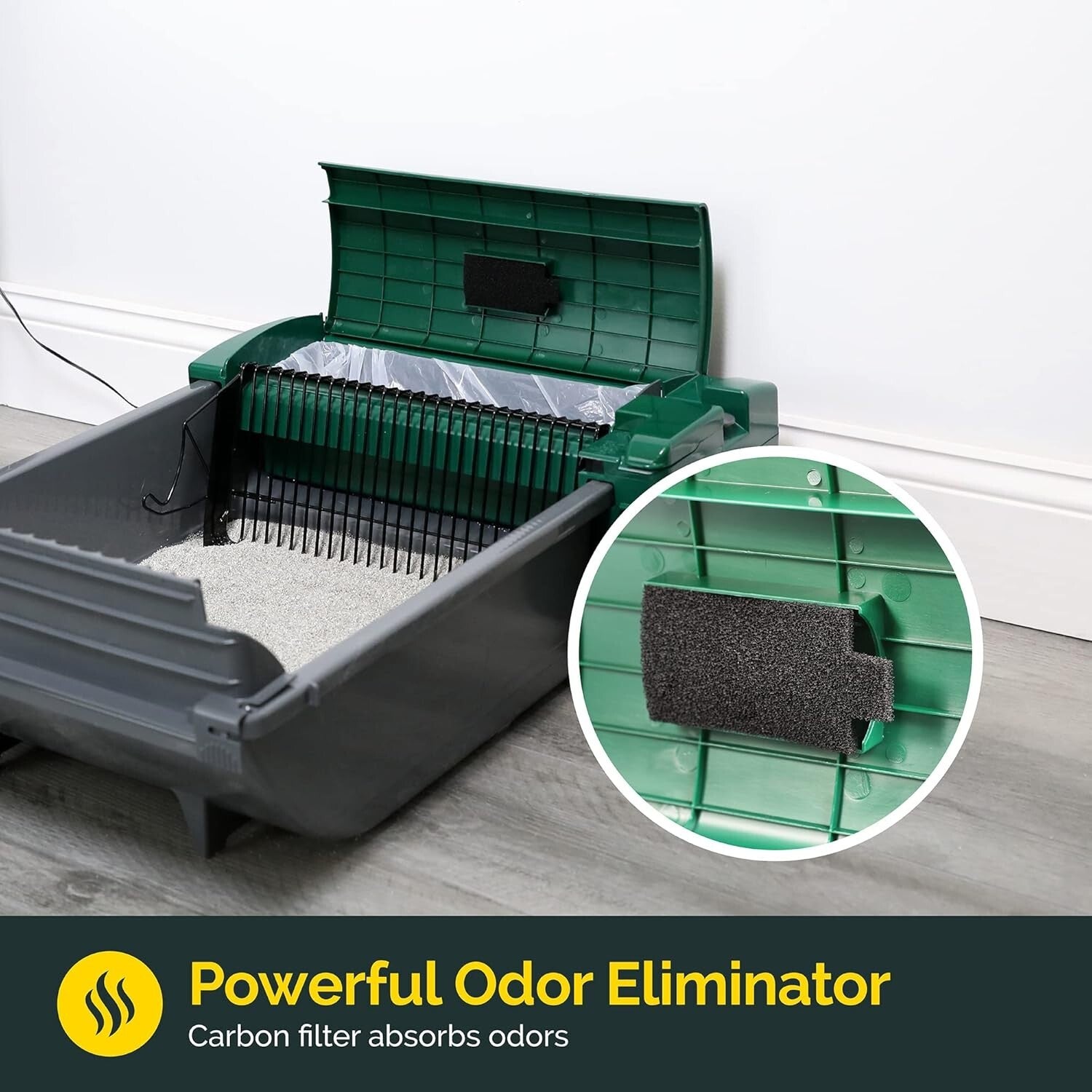 Automatic Cat Litter Box with 4-Month Supply - Mess-Free, Odor Control Design