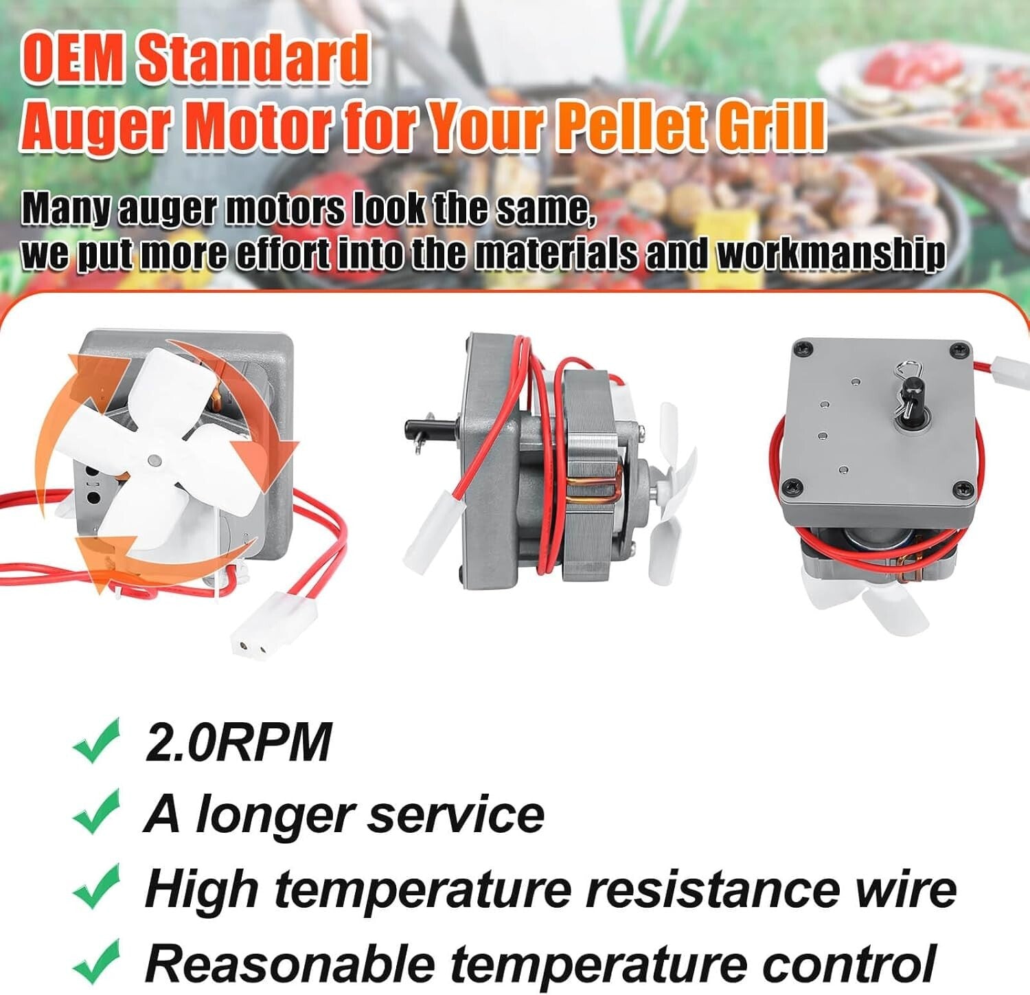 Efficient Pellet Grill Parts Set: Hot Rod, Burn Pot & More for Easy Replacement