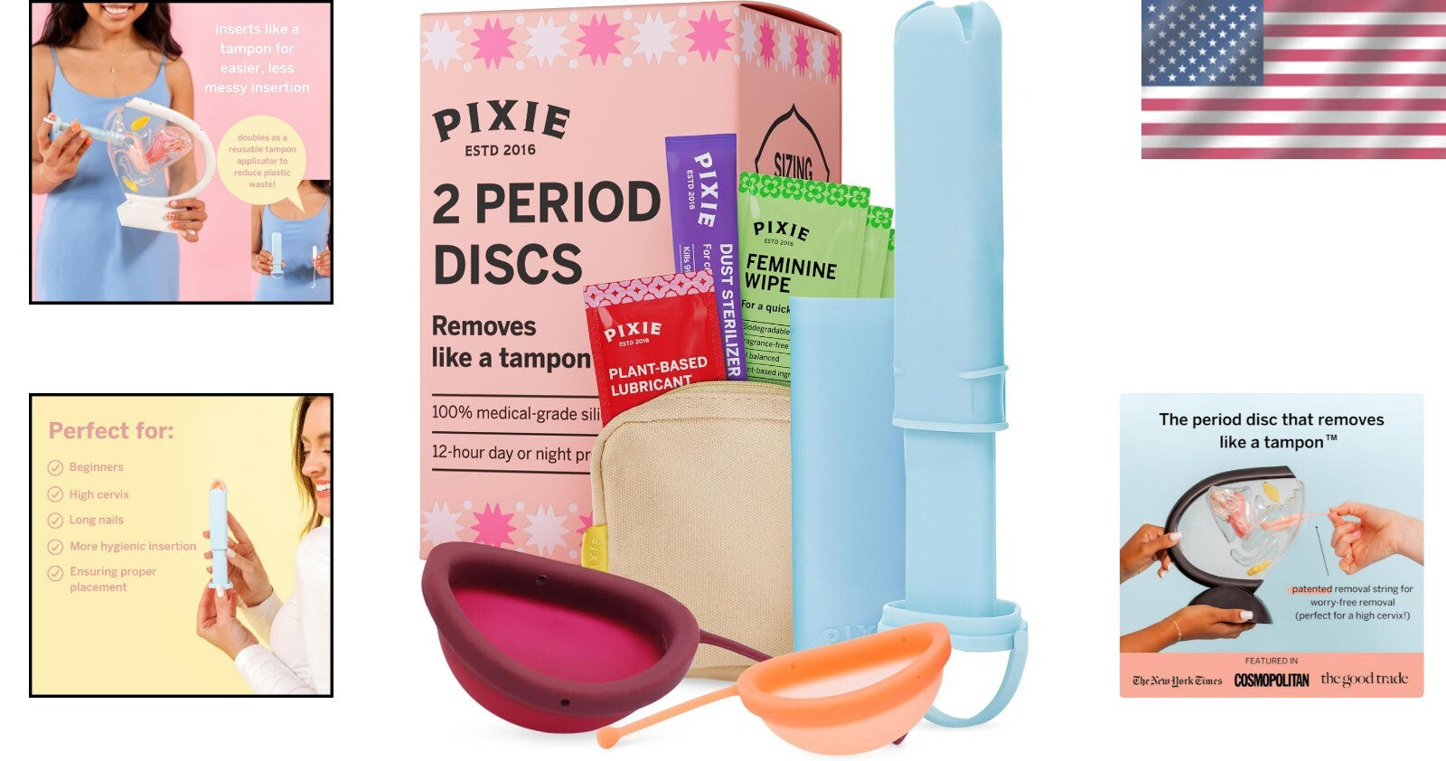 Beginner-Friendly Menstrual Disc Bundle with Tampon-Like Applicator - 100% Safe