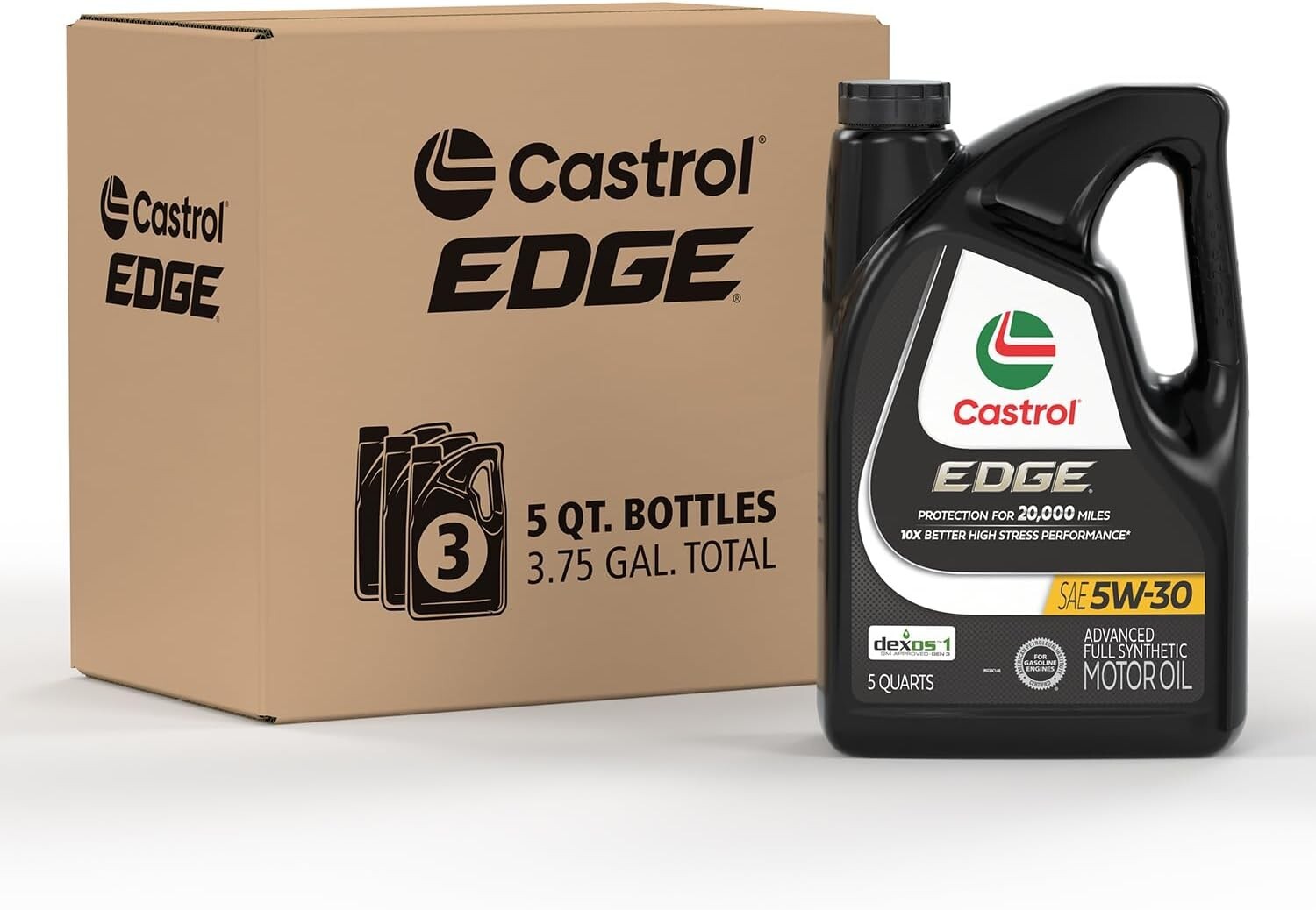 Advanced EDGE 5W-30 Full Synthetic Motor Oil, 3 Pack - Engine Longevity Solution