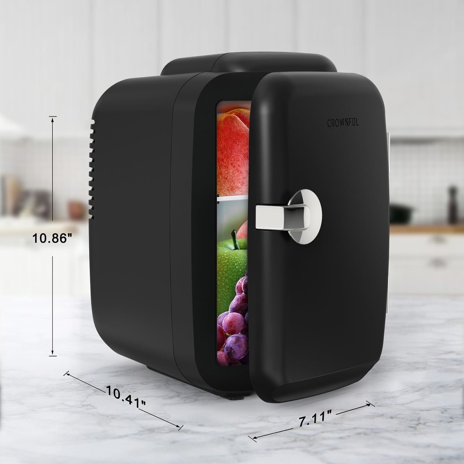 Stylish 4L ETL Certified Mini Fridge - Perfect for Skincare, Office, and Travel