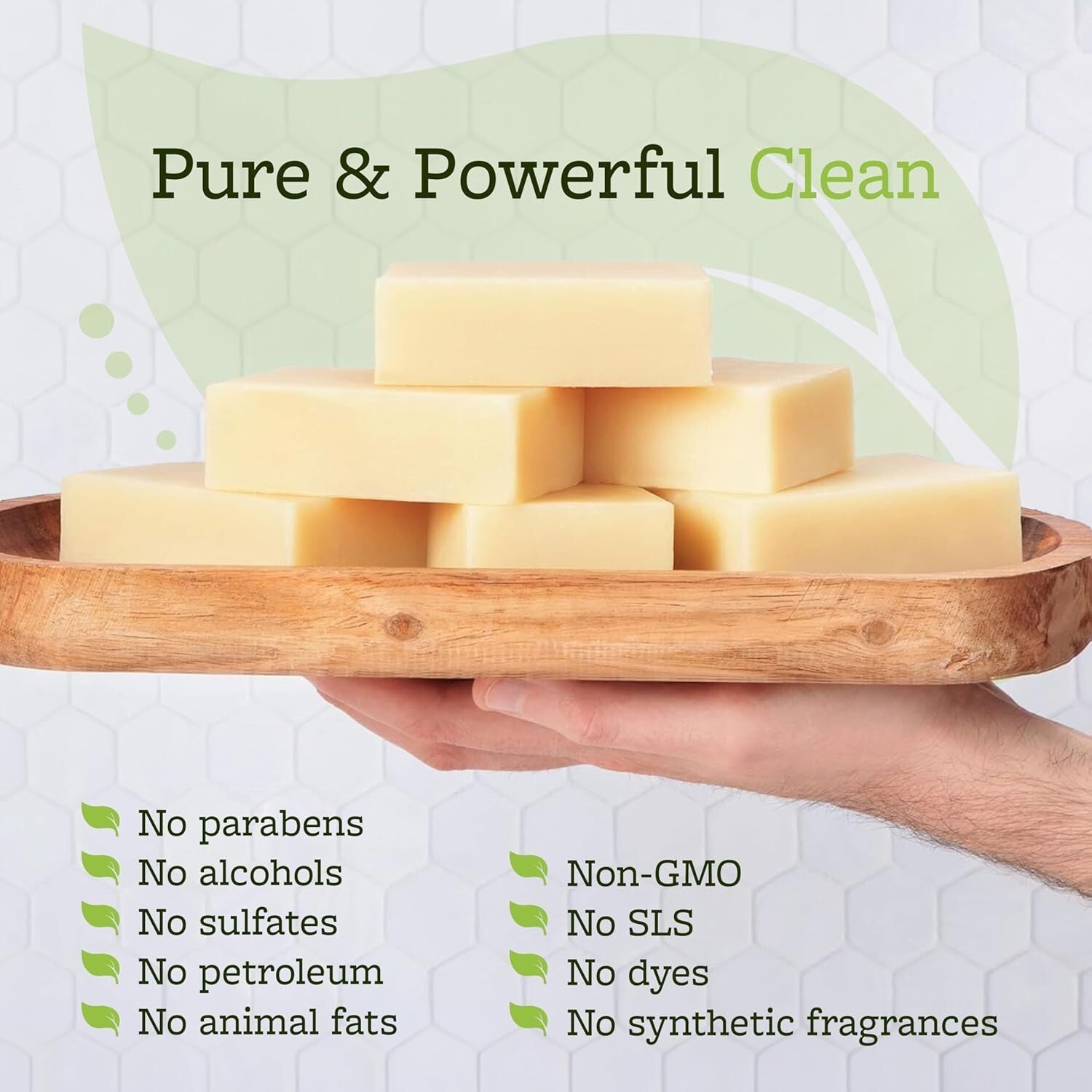 Gentle Natural Soap Bar with Tea Tree Oil - Perfect for Sensitive Skin - 5 Pack