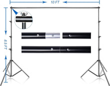 Load image into Gallery viewer, Multi-Functional Green Screen Stand with 100% Cotton Backdrop - Ideal for Events