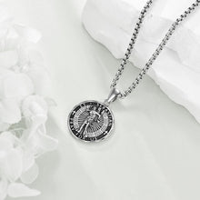 Load image into Gallery viewer, Sterling Silver Saint Sebastian Necklace - Religious Amulet for Both Men &amp; Women