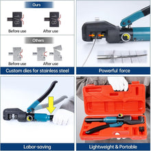 Load image into Gallery viewer, Hand-Powered Hydraulic Crimper with Ergonomic Handle for Stainless Steel Cables