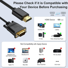 Load image into Gallery viewer, 1080P HDMI to VGA Cable Set - 10-Pack 3FT Male to Male for Multiple Devices