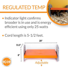 Load image into Gallery viewer, Thermo-Poultry 40W Brooder Heater for Up to 30 Chicks - MET Certified Safety
