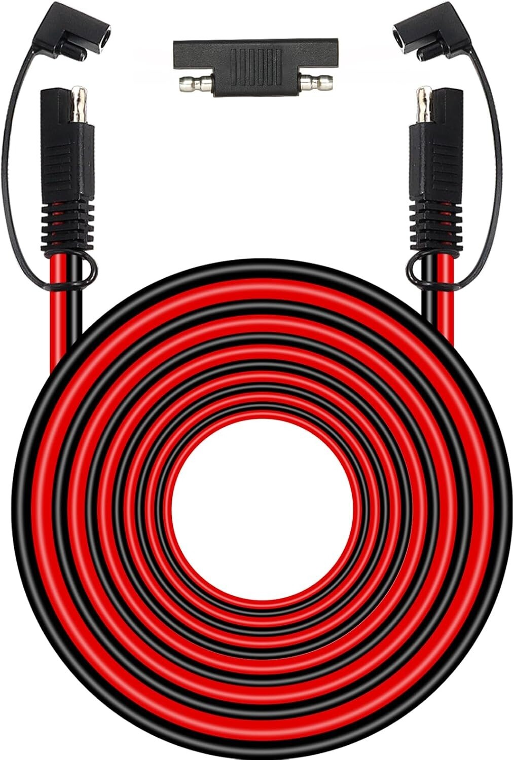 Durable 30FT SAE Connector Cable - Heavy Duty with Polarity Reverse Adapter