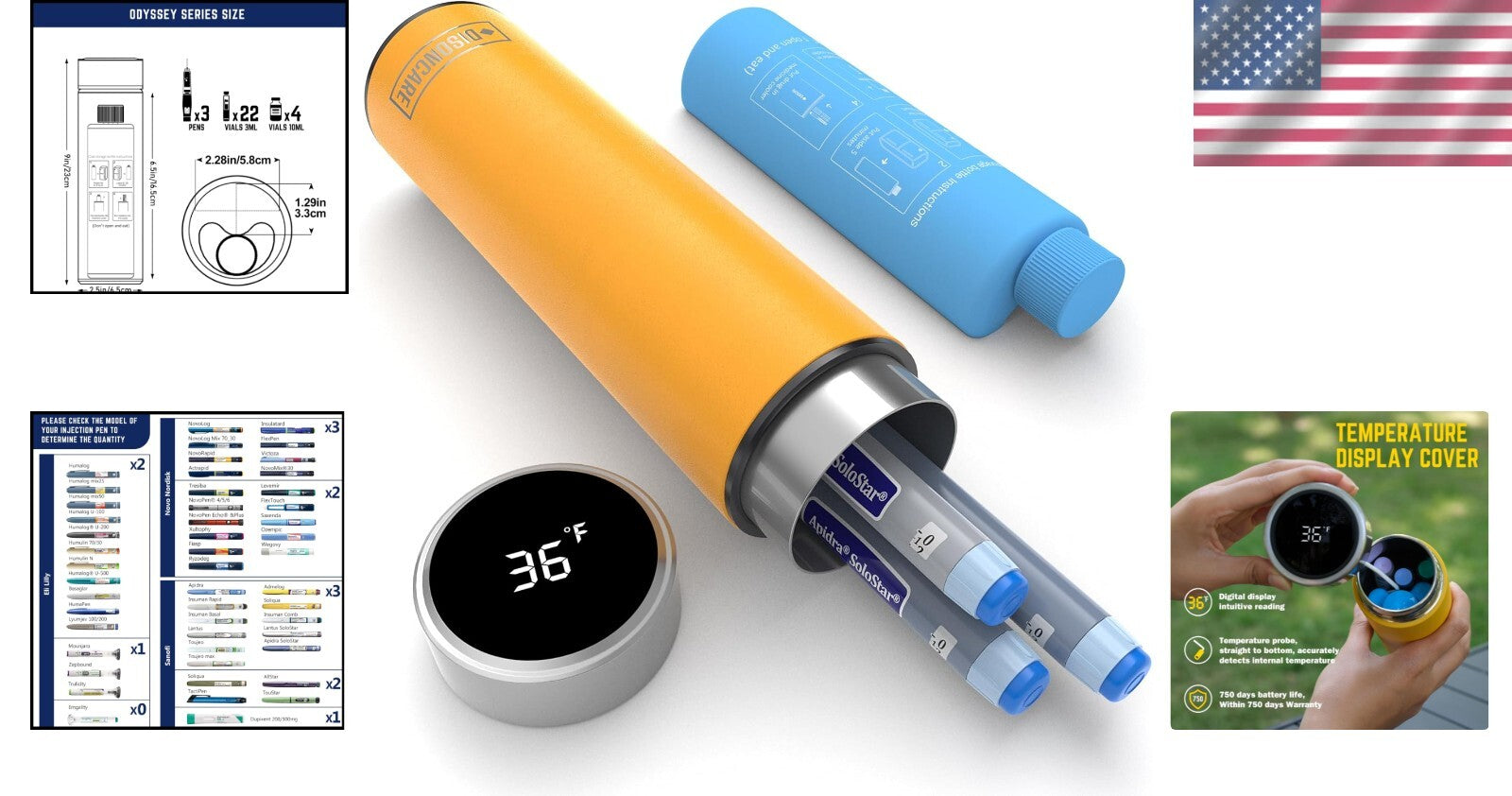 TSA Approved Odyssey 60H Cooler for Safe Travel with Your Diabetes Medications