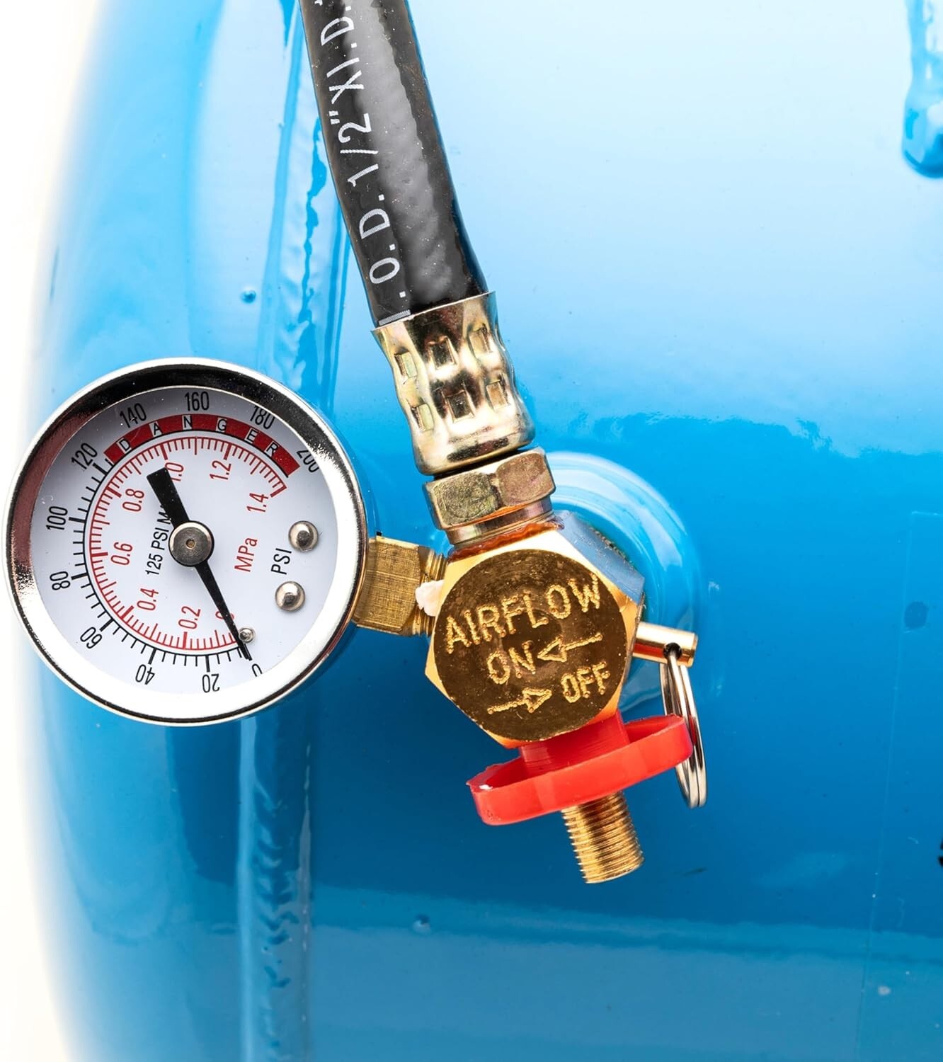 Versatile 40-Inch Hose Air Tank - 125 PSI, Ideal for Tire Inflation & Projects