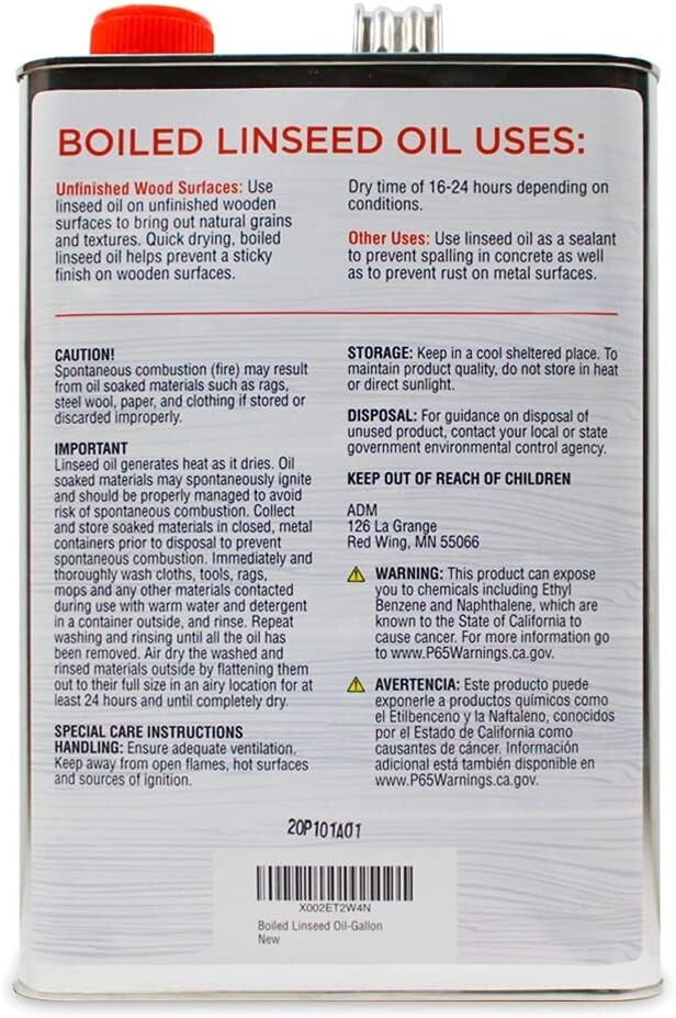 Boiled Linseed Oil - Fast-Drying Wood Treatment for Indoor & Outdoor Surfaces