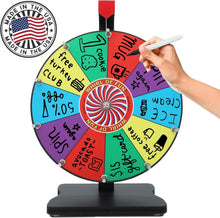 Load image into Gallery viewer, Miniature 12-inch Prize Wheel with Stand - Perfect for Classrooms and Parties