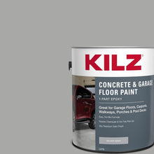 Load image into Gallery viewer, Versatile Silver Gray Garage Floor Paint - 1 Gallon, Slip-Resistant Satin Finish