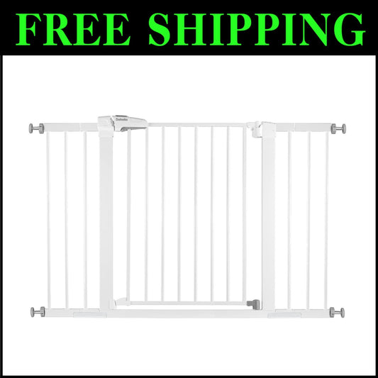 Sturdy Pressure Mounted Baby/Dog Barrier - Easy Install 24'' Walk-Thru Design