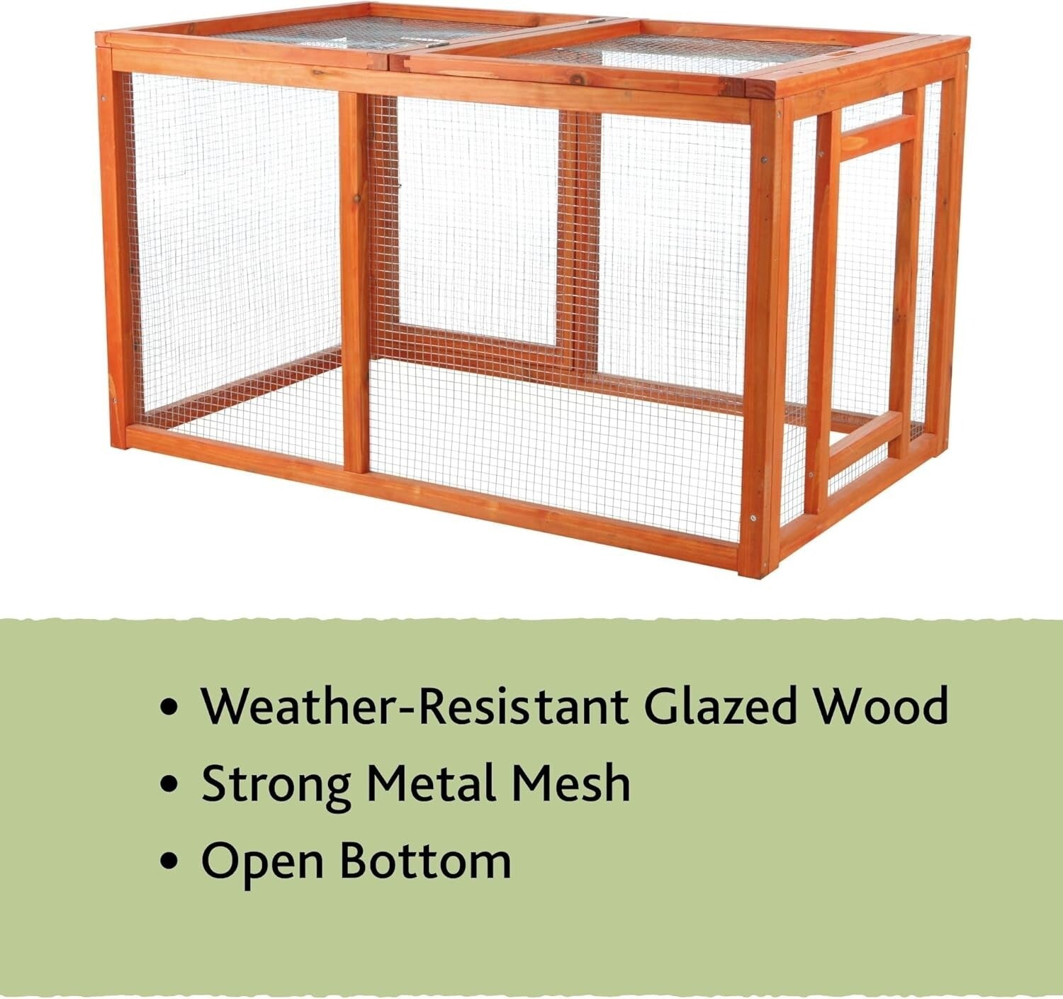 Durable Outdoor Chicken Enclosure - Mesh-Covered Run for Chickens & Ducks